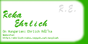 reka ehrlich business card